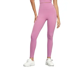 Spandex Lycra kadın tayt spor tayt cepler ile Squat geçirmez geri dönüşümlü Yoga pantolon