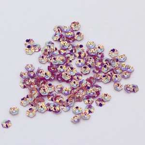 Chất Lượng Cao Đầy Màu Sắc Lớn Sequins Lỏng Hoa Sequins Với 1 Bên Lỗ PVC - Product Image 4
