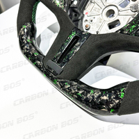 Volant sport en fibre de carbone forgée verte, vente directe d'usine, compatible avec BMW G20 G21 G22 G23 G26 G80 G81 M4 M5