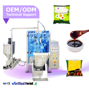 Machine d'emballage verticale automatique multifonctionnelle de qualité alimentaire à haute étanchéité pour la sauce soja, les assaisonnements et l'huile d'olive - Product Image 1
