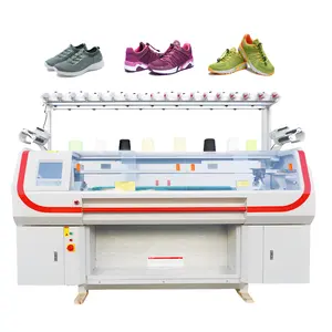 Hot Selling Hochwertige Doppels ystem Computerized Sweater und Schuh Upper Flat Knitting Machine