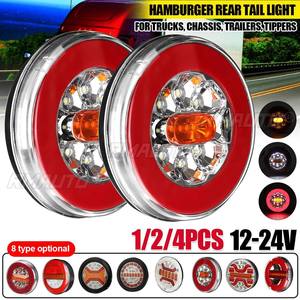 1/2/4x Luz Trasera LED Impermeable para Remolque/Camión, Luz de Freno, Reversa y Parada, Lámpara de Señal de Giro Dinámica para Coche, Autobús, Caravana - Product Image 1