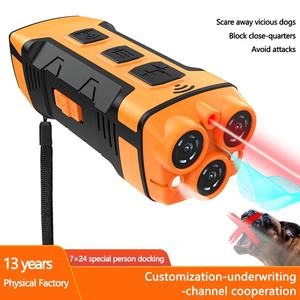 초음파 개 구충제 장치 25khz 항 껍질 장치 애완 동물 안티 짖는 개 리 펠러 훈련 장치 Led 빛 - Product Image 4