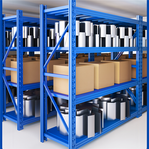 وحدة رفوف تخزين للمستودعات ثقيلة التحمل 2000×600×200 مم، تحمل 200 كجم لكل طبقة، أحجام مخصصة، رفوف تخزين قابلة للتكديس - Product Image 1