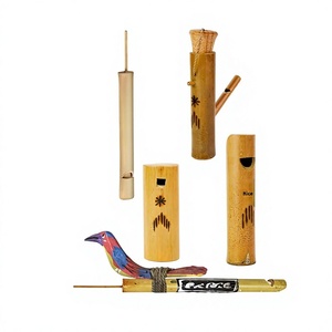 Flauta de Pájaro, Silbato de Pájaro, Llamador de Ranas, Instrumento Musical Occidental - Profesional - Hecho de Bambú Natural en China; Música Educativa - Product Image 1