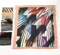 Nouvelle écharpe carrée en viscose à imprimé numérique, écharpe/hijab quatre saisons, vente en gros