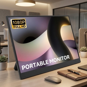 צג גיימינג נייד 15.6 אינץ' FHD 1080P IPS צג חיצוני למחשב נייד ולטלפון עם חיבור Type-C HD מסך שני לנסיעות - Product Image 1