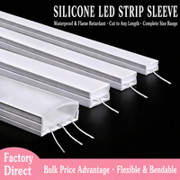 Tube en silicone pour bande LED, protection étanche IP67 pour piscine, fontaine, aquarium, éclairage marin