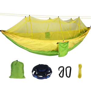 210T Nylon Swing <span class=keywords><strong>Hamac</strong></span> avec <span class=keywords><strong>Moustiquaire</strong></span> Portable Extérieur Parachute Tente 2 Personnes Camping Meubles - Product Image 1