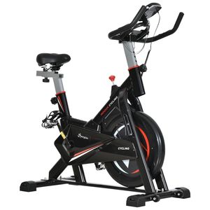 Vélo d'exercice à usage domestique en acier, volant d'inertie de 8 kg, entraînement aérobie et de fitness en salle, entraînement physique, avec siège réglable et entraînement par <span class=keywords><strong>courroie</strong></span> en feutre de laine, capacité de charge de 120 kg - Product Image 1