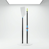 Remo de Competición Ican de Alto Rendimiento en Fibra de Carbono con Hoja Blanca y Eje de 38 mm - Diseño Portátil para Remo en Aguas Abiertas