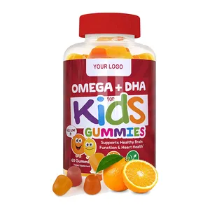 100% Pure Organic Kids multivitaminico DHA Omega 3 Gummies con Omega 6 9 per supporta gli occhi del cuore dell'articolazione cerebrale e il sistema immunitario
