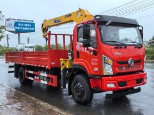 Camión Dongfeng 4x2 con Grúa Montada de 5T, Grúa Hidráulica de Pluma Recta de 10T, Camión de Carga - Product Image 3