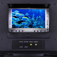 Cámara de Pesca Submarina de 7'' y 50m, Buscador de Peces con Cámara de Pesca Impermeable IP68 y 12 LED