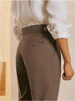 Pantalon habillé de Naples pour hommes italiens pantalon d'affaires décontracté à double plissé taille haute sans repassage pantalon de tailleur grande taille