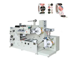 RTRY-420B 2 color adhesive label paper roll to roll flexo printing machine with letterpress plate type