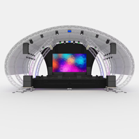 Estructura Circular Truss Portátil para Escenario de DJ e Iluminación de Eventos Estructura Curva de Aluminio Duradero Fabricada con Aleación de Aluminio Prémium
