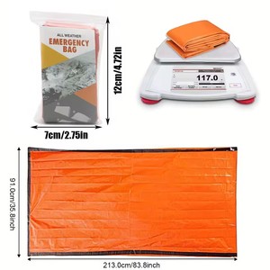 Saco de Dormir Portátil Reutilizable para Emergencias, Supervivencia y Camping, Manta Aislante Impermeable y Gruesa para Salvar Vidas, Cálida - Product Image 4