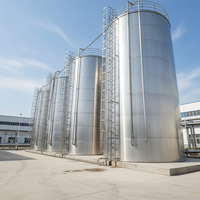 Réservoir de stockage d'azote liquide/d'eau/de carburant en acier inoxydable avec pompe à moteur, conteneur à pression, dimensions personnalisables