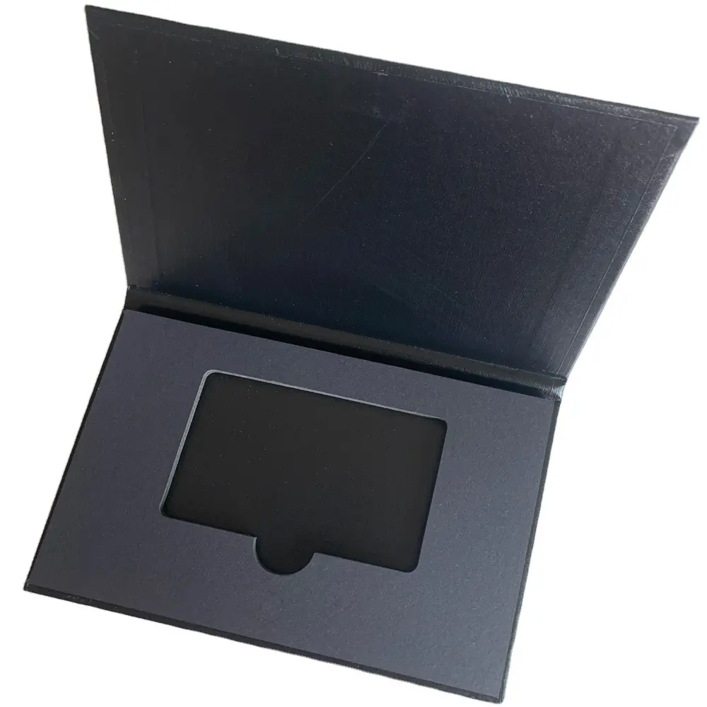 Scatola di imballaggio per carte di credito regalo di lusso di Design personalizzato scatola magnetica nera per biglietti da visita per regalo