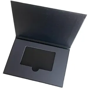 Custom Design Luxury Gift Credit Card Packaging Box Magnetic Black Business Card Box for gift