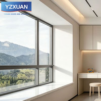 Fenêtre coulissante horizontale en alliage d'aluminium à cadre ultra-fin, haute étanchéité et large vue, idéale pour les hôtels et les villas.