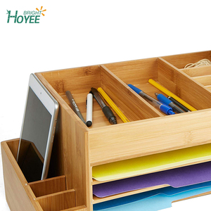 <span class=keywords><strong>Eco</strong></span> Friendly ไม้ไผ่ 16 ช่องแฟ้มโต๊ะ Organizer <span class=keywords><strong>Saver</strong></span> สำหรับสำนักงาน - Product Image 3