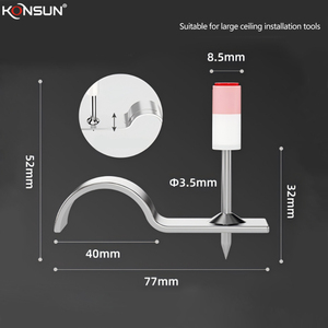 Clavos de Fijación para Conductos KONSUN de 8.5x32mm, Perfil Delgado, Clavos para Abrazaderas de Tuberías de 25mm, Fijación Integral para Rieles Estrechos |   OEM - Product Image 4
