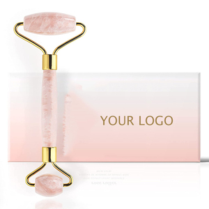 Ensemble de massage facial en quartz certifié ROHS anti-âge et blanchissant, outil de soin de la peau, rouleau de jade pour le visage - Product Image 1