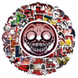 Juego de Horror <span class=keywords><strong>Choo</strong></span>, pegatinas de grafiti de <span class=keywords><strong>Charles</strong></span> para regalo, mesa, cuaderno, vinilo, pegatina de Spoof de Halloween, 50 Uds. - Product Image 4