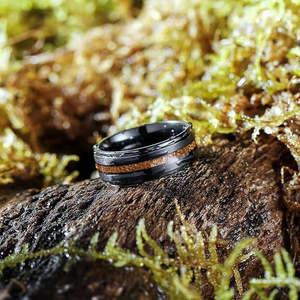 Bagues classiques en tungstène pour hommes et femmes, bagues en tungstène <span class=keywords><strong>argent</strong></span>ées et noires, alliance en carbure de tungstène pour fiançailles et fêtes - Product Image 4