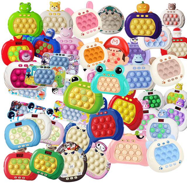 Mini Handheld Bubble Stress Game, Birthday for Kids With 4 Mode Game Music Colorful Box Safe Material Hot Selling