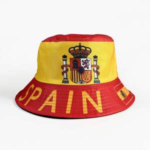 Chapeau de supporter pour hommes, modèle <span class=keywords><strong>seau</strong></span>, avec impression d'éléments du drapeau <span class=keywords><strong>espagnol</strong></span>, pour les matchs de football mondial 2026 - Product Image 1