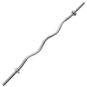 <span class=keywords><strong>Barre</strong></span> <span class=keywords><strong>EZ</strong></span> professionnelle en acier allié Leeton, réglable, ergonomique et inclinée pour les exercices de <span class=keywords><strong>biceps</strong></span> et triceps, respectueuse des poignets - Product Image 1