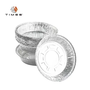 7/8/9 Inch Ronde Folie Pan Aluminiumfolie Containers Met Deksel Recyclebaar Wegwerp Voor Catering Huishoudelijk Voedselpakket Bakken