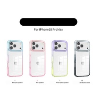 Coque de protection transparente dégradée anti-chute pour iPhone 18 Pro, compatible avec iPhone 17, 16, 15, 14, 13