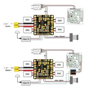Placa de Distribución de Energía XT60 3-4S Mini Power Hub PDB con <span class=keywords><strong>BEC</strong></span> 5V y 12V para Dron FPV QAV250 ZMR250 Multicóptero Quadcopter - Product Image 6