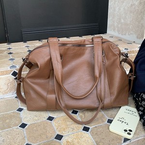 กระเป๋าโท้ทผู้หญิง ความจุขนาดใหญ่ ปิดด้วยซิป ทรงสี่เหลี่ยมแนวนอน สีพื้น สีน้ำตาล สีดำ ใช้ได้ทุกวัน ฤดูใบไม้ร่วง 2024 - Product Image 2