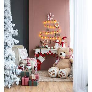Guirlande de boules crème Sinoioo 6,7 pouces en tissu, ornement décoratif pour arbre de Noël, décoration de porte, décoration de fête - Product Image 5