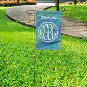 Yard Decoration Black Garden Flag Blank Custom Design Garden Flags With Stand Garden Flags With Stake - Product Image 1