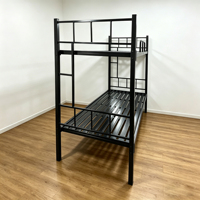 Lits superposés modernes en métal, taille double, en fer, convertibles, pour étudiants et adultes, lit de dortoir, directement de l'usine