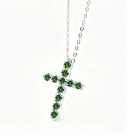 Collier en argent sterling 925 avec pendentif en moissanite pour femmes, pendentif croix de Jésus, pendentifs et breloques tendance, bijoux fins, cadeau