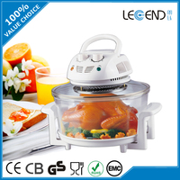 Four à convection halogène 12L avec friteuse à air intégrée et bol transparent, appareil de cuisson électrique de comptoir