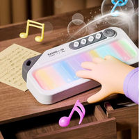 Latest Portable Pocket Music Toy Plastic Rainbow Light Battery Operated Electronic Touch Sensing Keyboard Piano Educational