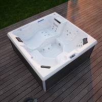 Piscine de luxe au design moderne, bain à remous en acrylique de grande taille, 6 personnes, massage, spa extérieur, bain à remous à vendre