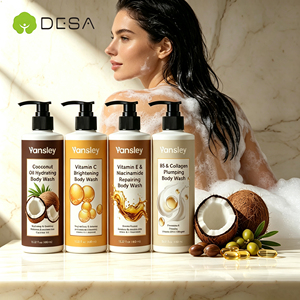 Gel douche exfoliant hydratant et apaisant Yansley contenant de l'huile de noix de coco, de la vitamine C, anti-rides et blanchissant - Product Image 1
