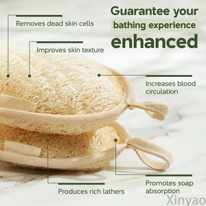 Esponja Exfoliante Natural de Doble Cara, Esponja de Baño de Loofah de Planta 100%, Exfoliante Corporal, Almohadilla de Ducha - Product Image 3