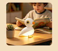 Veilleuse LED ABS Lucky Bird blanc chaud avec support magnétique, rechargeable et capteur de présence humaine pour usage domestique