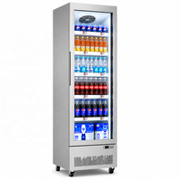 Jinfugui Porte en verre commerciale Double température Affichage des boissons Refroidisseur 450L vertical Boisson Réfrigérateur