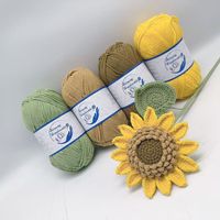 Fil à crocheter en coton peigné 5 brins 100g, fil mélangé moyen-épais pour la confection de poupées, bouquets de fleurs, tricot et tissage